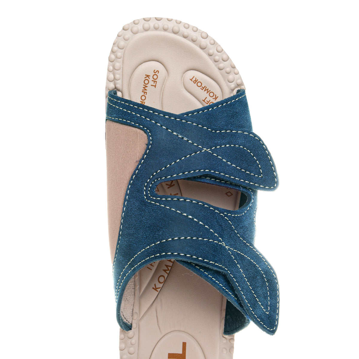Damslip-in-tofflor med gel för hallux Milada blå