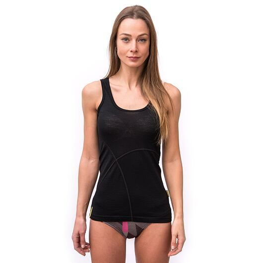 Damfunktionellt linne Sensor Merino Active svart