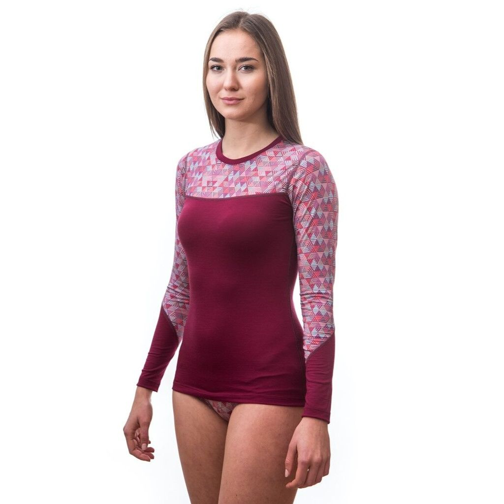 Damfunktionströja Sensor Merino Impress rosa