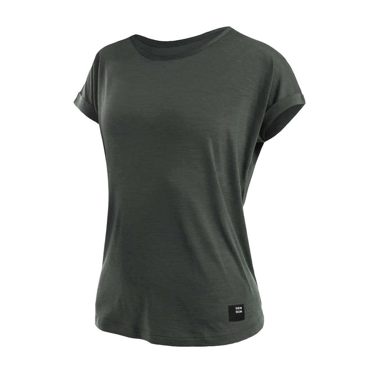 Dam-t-shirt Sensor Merino Air Traveller olivgrön