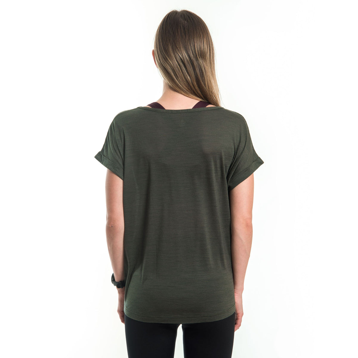 Dam-t-shirt Sensor Merino Air Traveller olivgrön