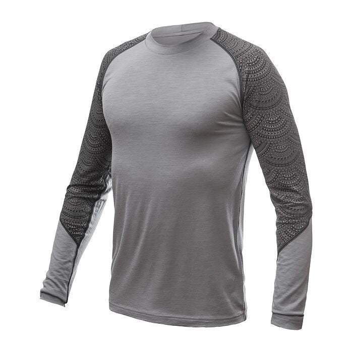 Herrfunktionströja Sensor Merino Impress grå/maori