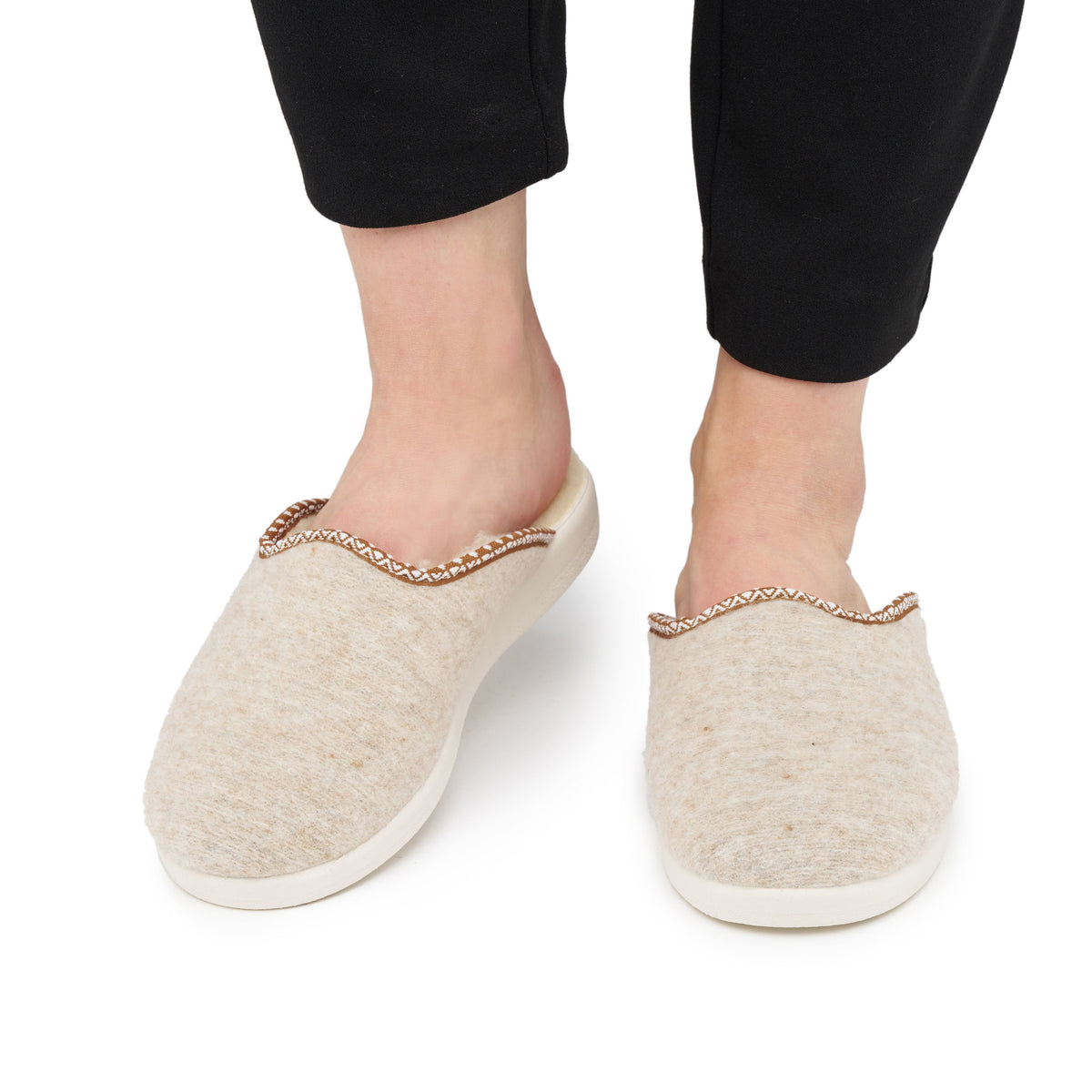 Damulltofflor beige