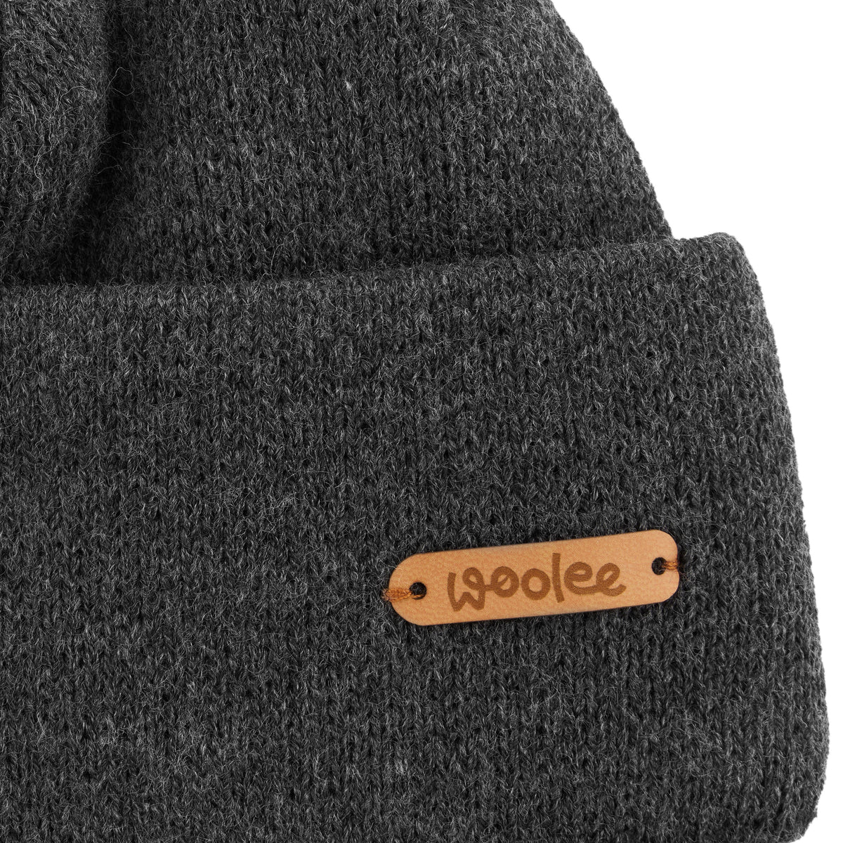 Mössa med fårull Woolie V35 mörkgrå