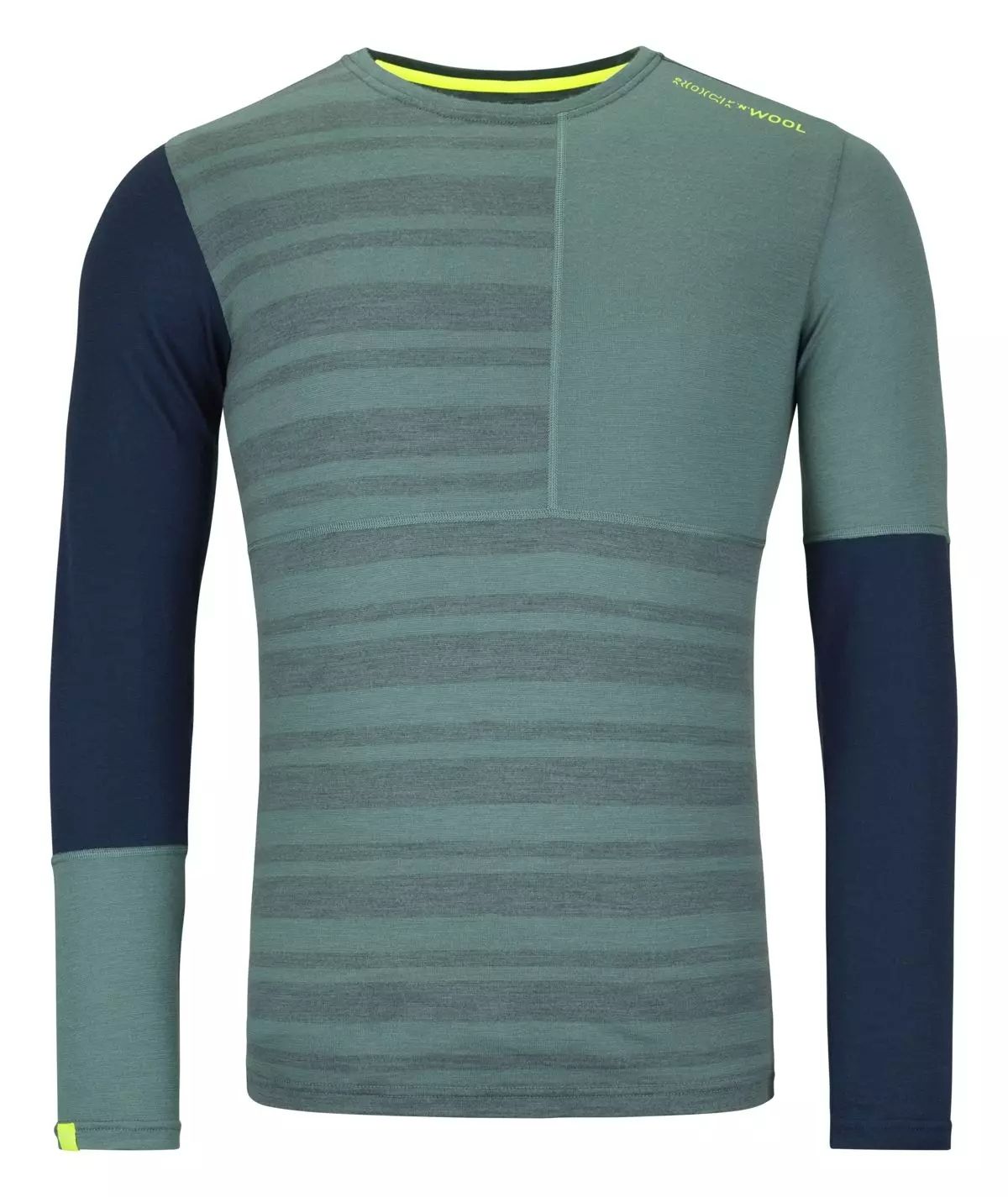 Herr merinoullströja 185 Rock'n'Wool Long Sleeve Ortovox arktisk grå