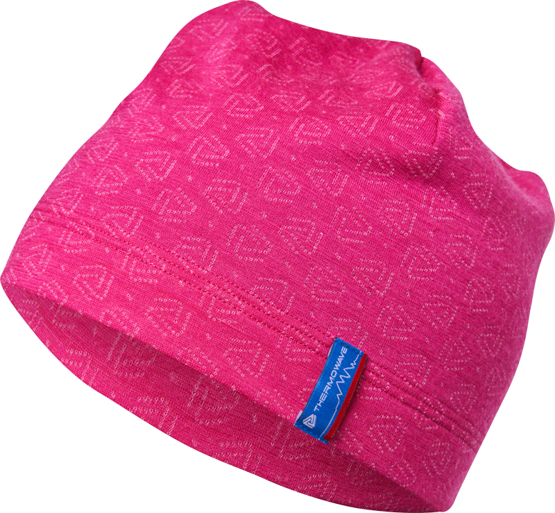 Barnmerinoullsmössa Thermowave Junior magenta/rosa