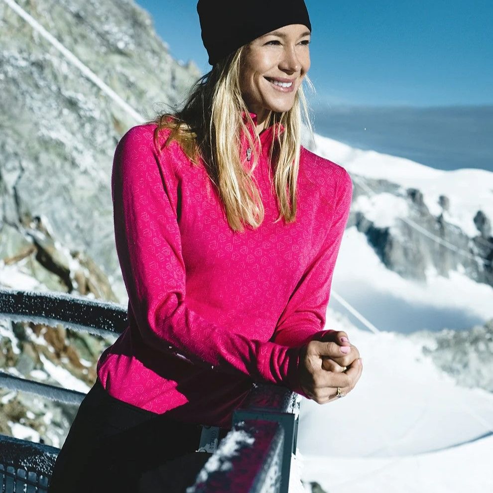 Damfunktionströja dragkedja merinoull XTREME Thermowave rosa