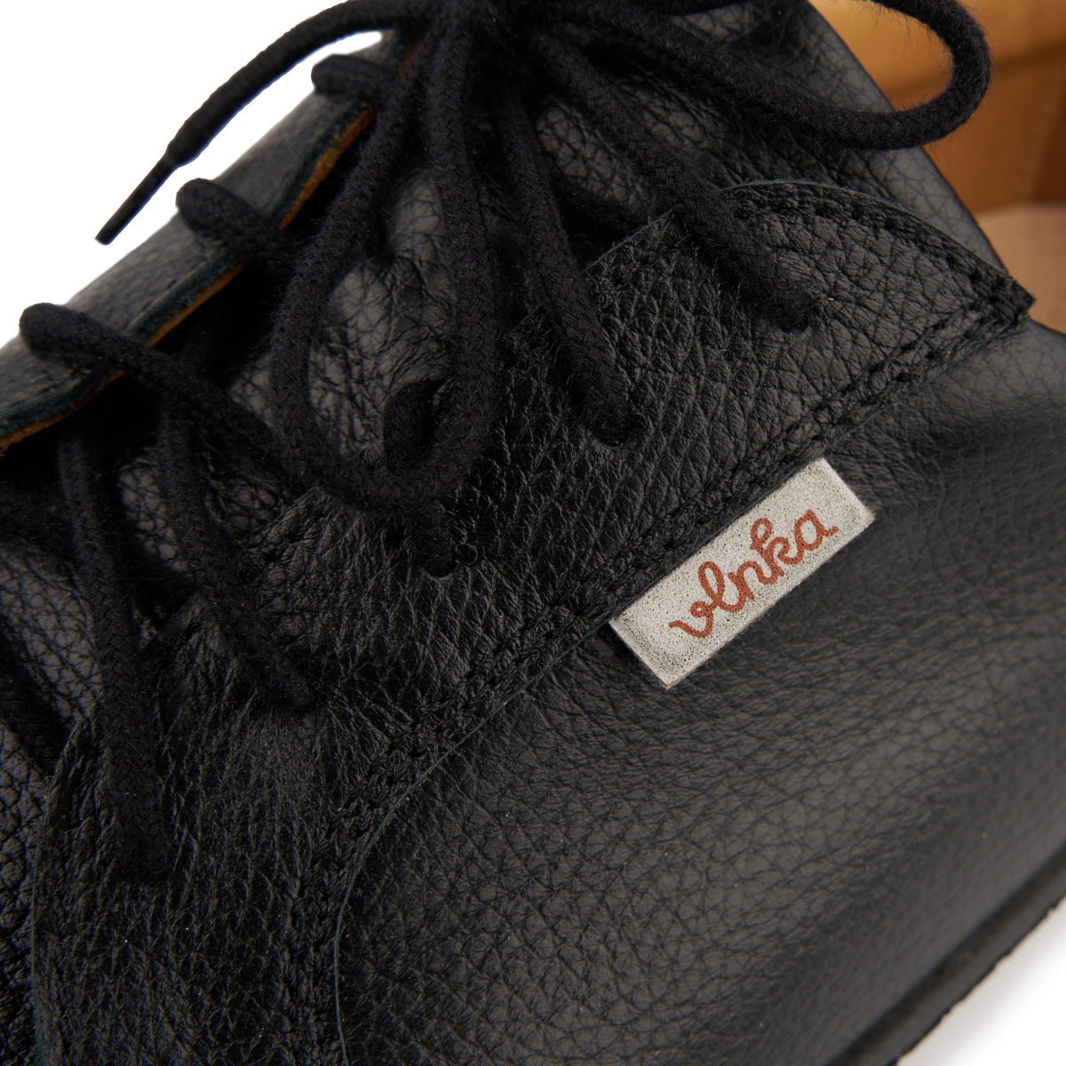 Barefoot lädersneakers Mira svart