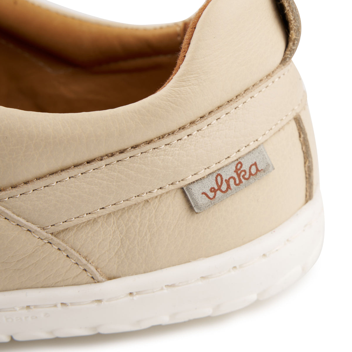 Barefoot lädersneakers Sasa beige