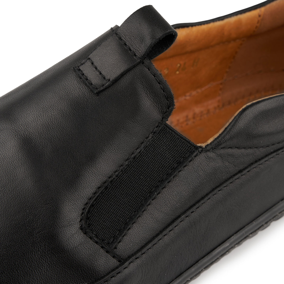Herr barfotaskor slip on svart