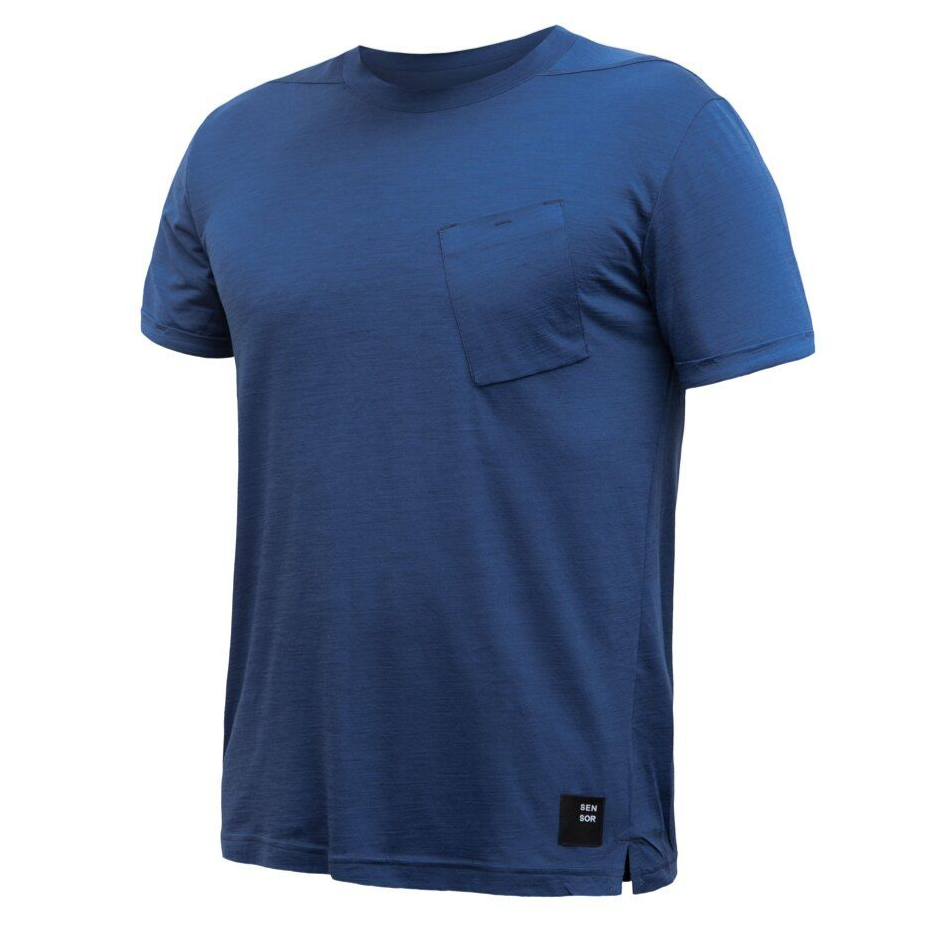 Herr t-shirt Sensor Merino Air Traveller mörkblå