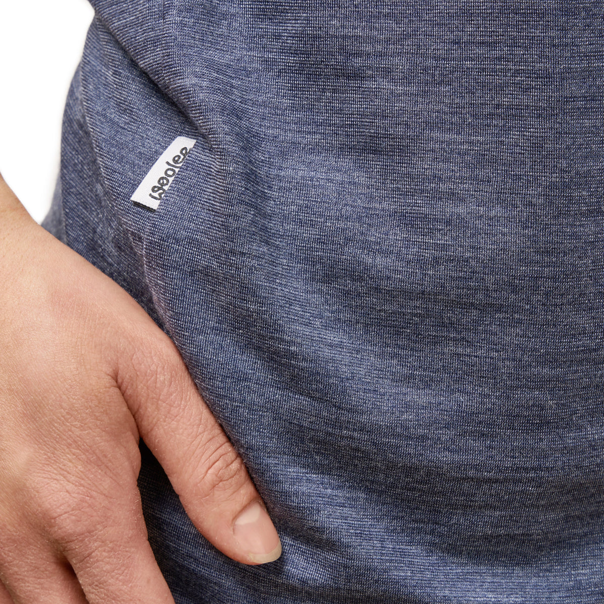 Dam-t-shirt Woolie i en blandning av merinoull och tencel blå