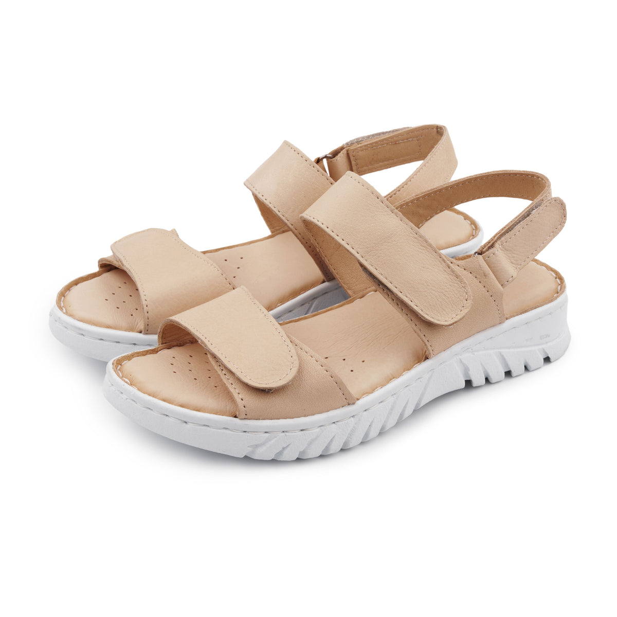 Damlädersandaler Victoria beige