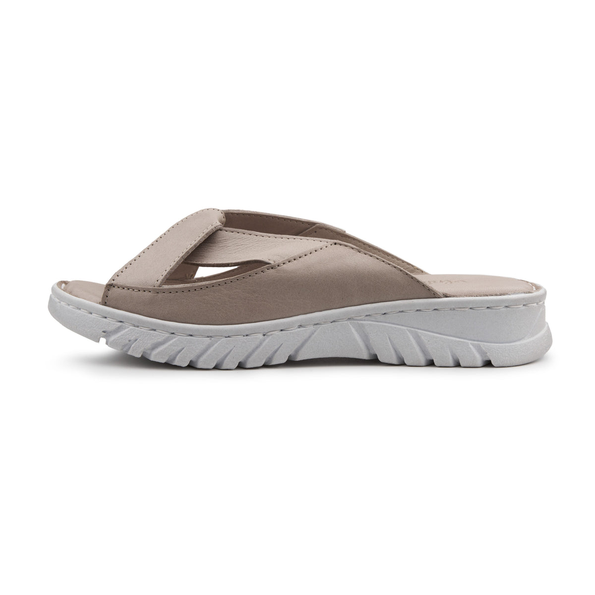 Damläderslip-in-tofflor Klaudie beige