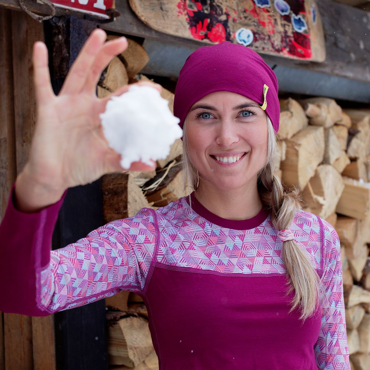 Damfunktionströja Sensor Merino Impress rosa