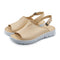 Damlädersandaler med kilklack Aneta beige