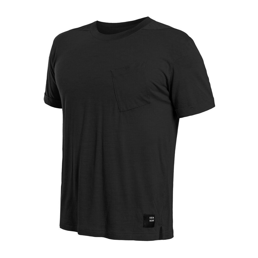 Herr t-shirt Sensor Merino Air Traveller svart
