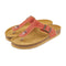 Damläderflip-flops med korksula Lea röd