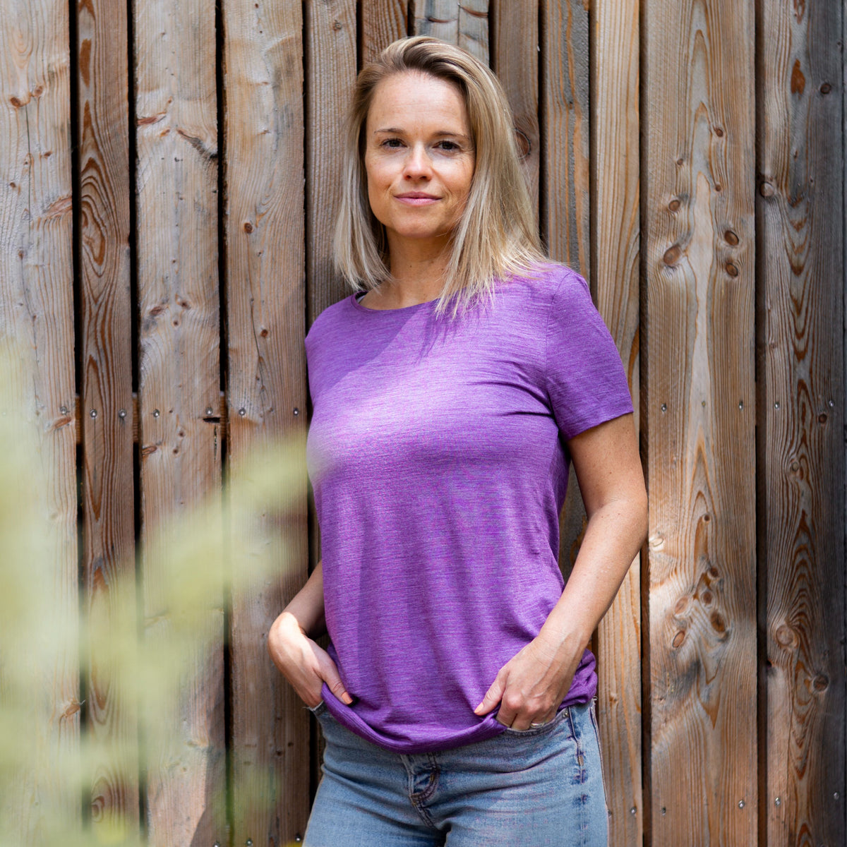 Dam-T-shirt Merino Cooler TruLite 5AM Club Thermowave lila