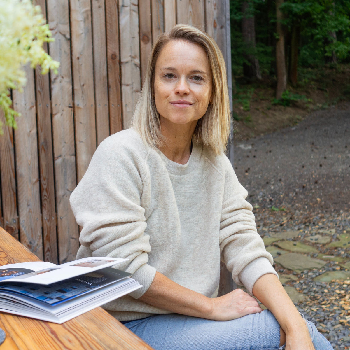 Ulltröja beige