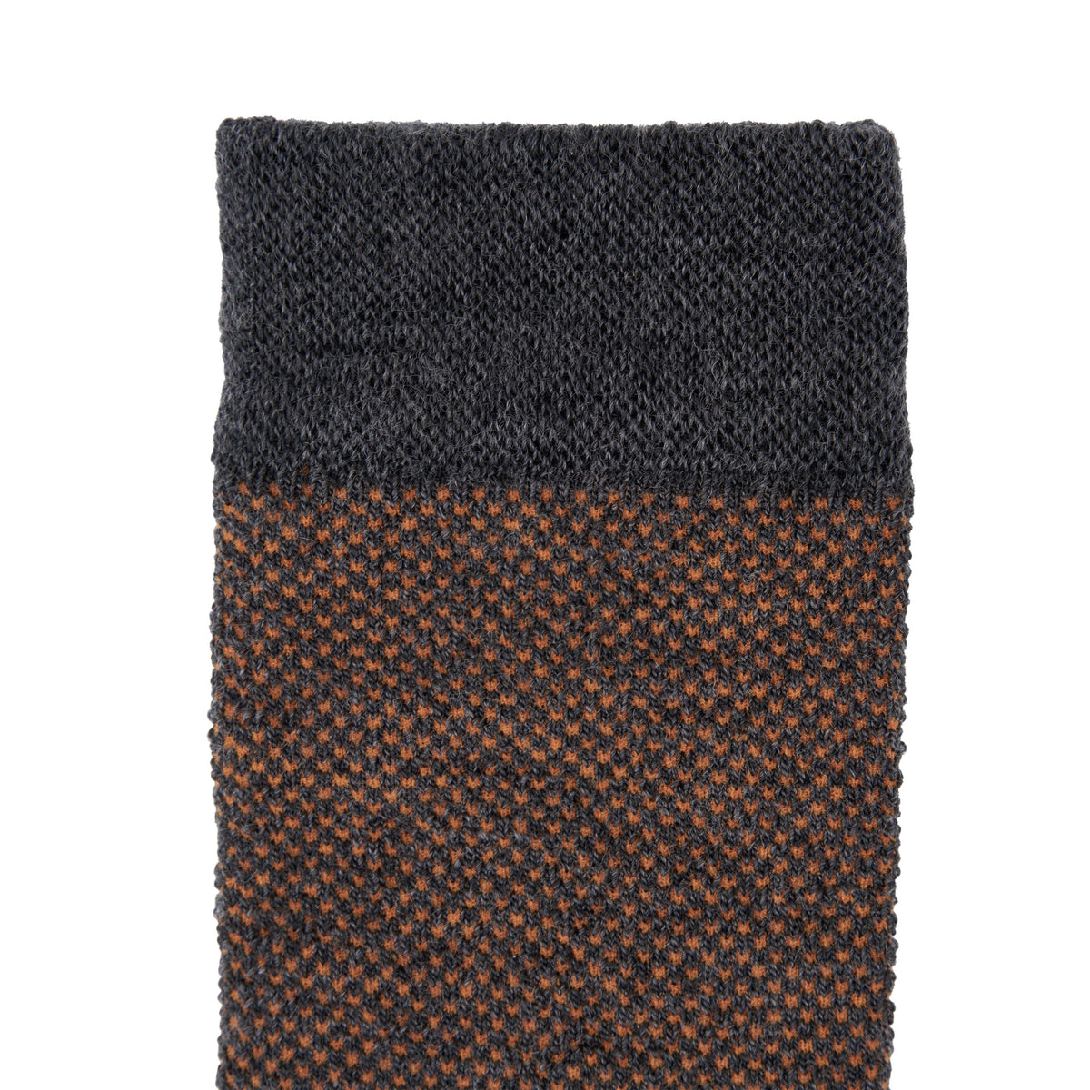 Jacquard merinoullstrumpor orange