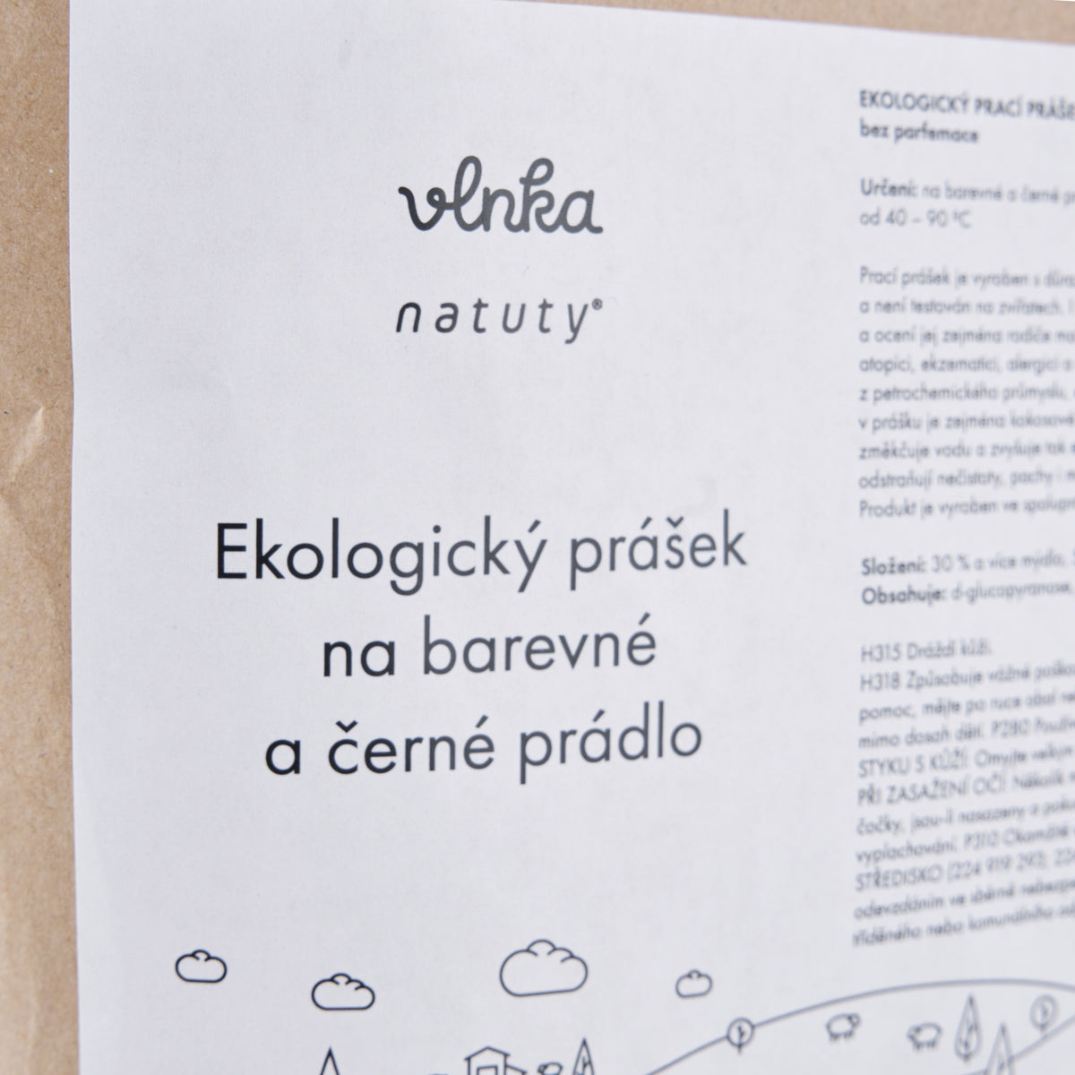Ekologiskt tvättmedel för kulört- och svarttvätt Woolee 1 kg