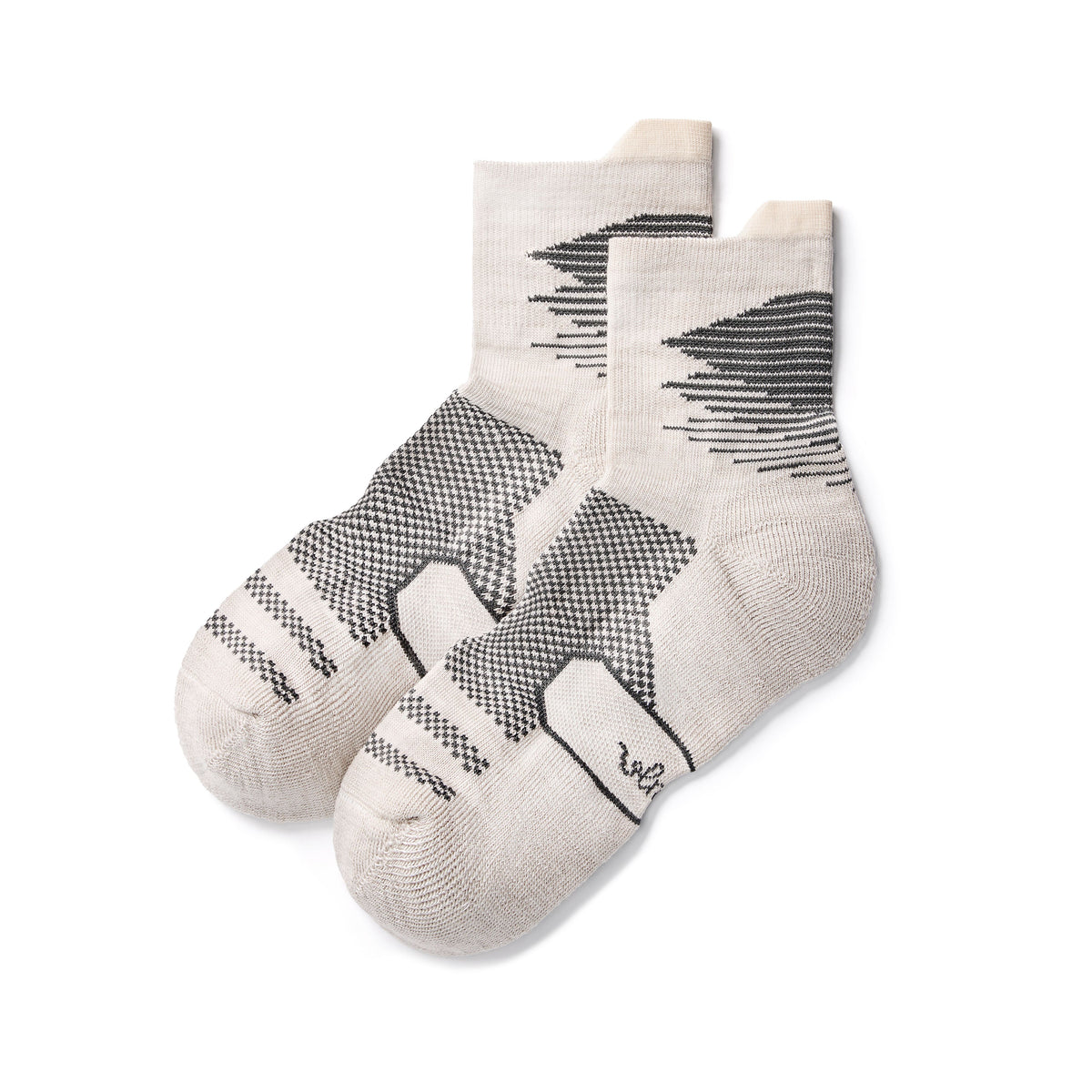 2 par sportstrumpor av merinoull beige