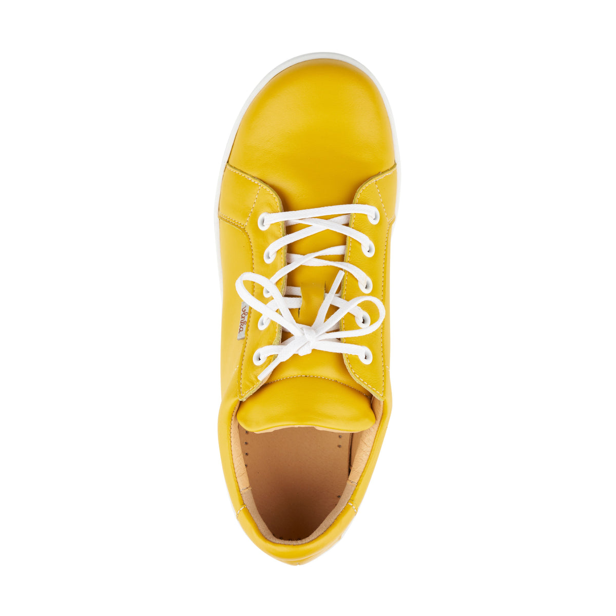 Damlädersneakers Nina gul