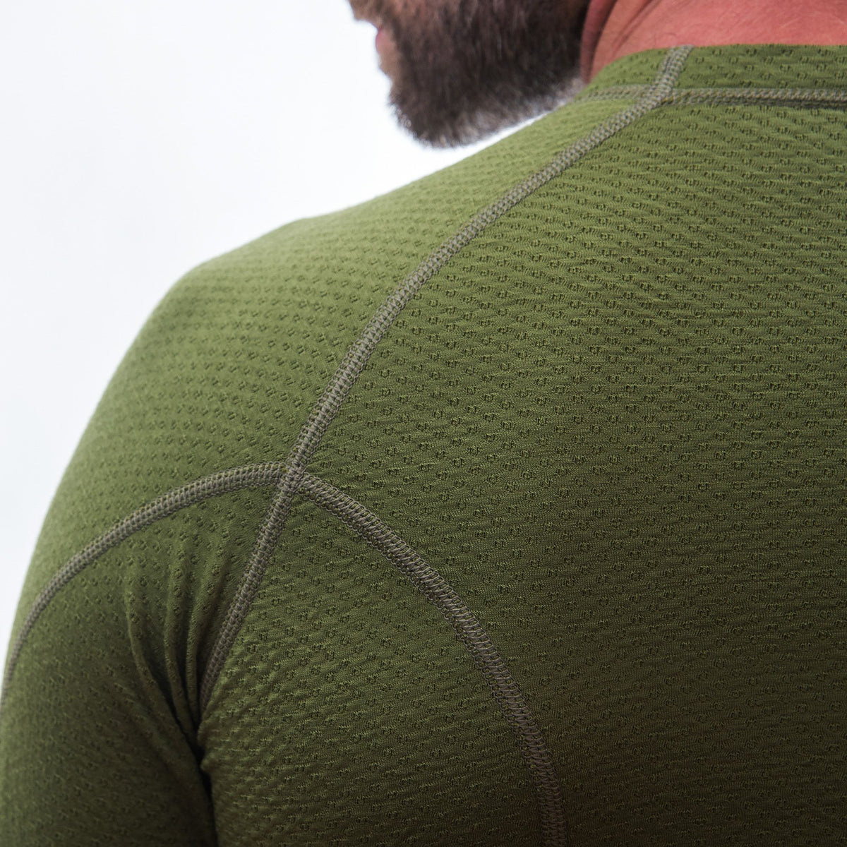 Herrfunktionströja Sensor Merino Double Face grön