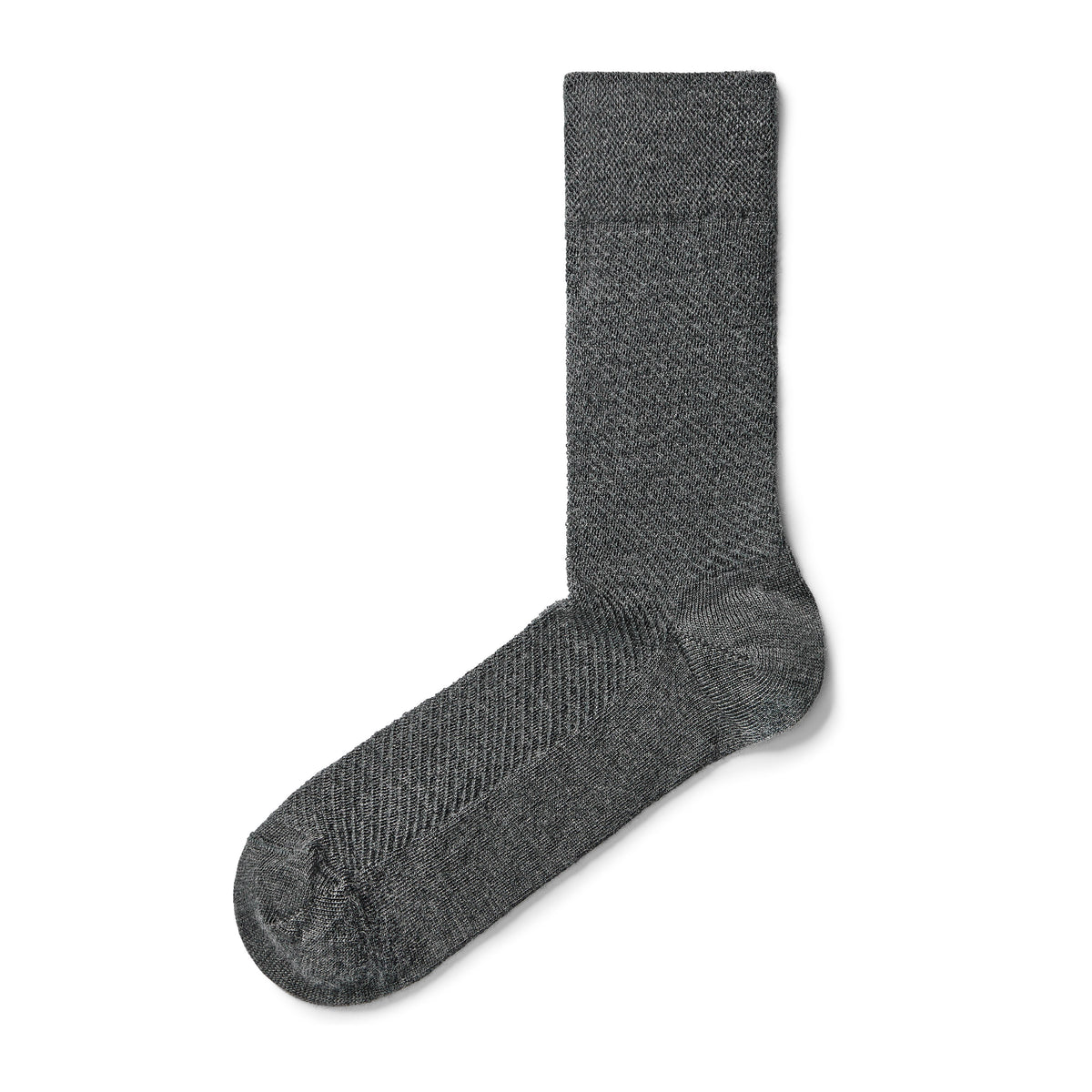 Jacquard merinoullstrumpor grå