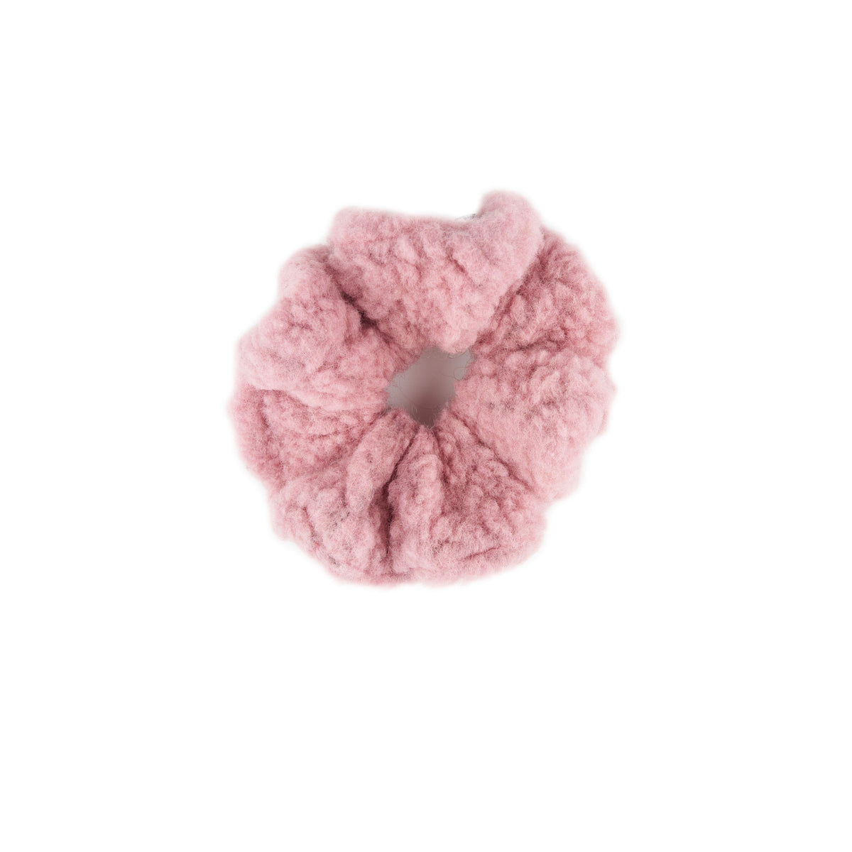 Ull-scrunchie hårsnodd rosa