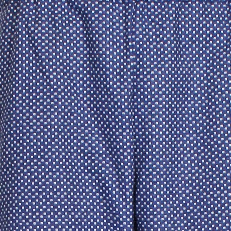 Herr flanellpyjamas med lång ärm med mönster blå