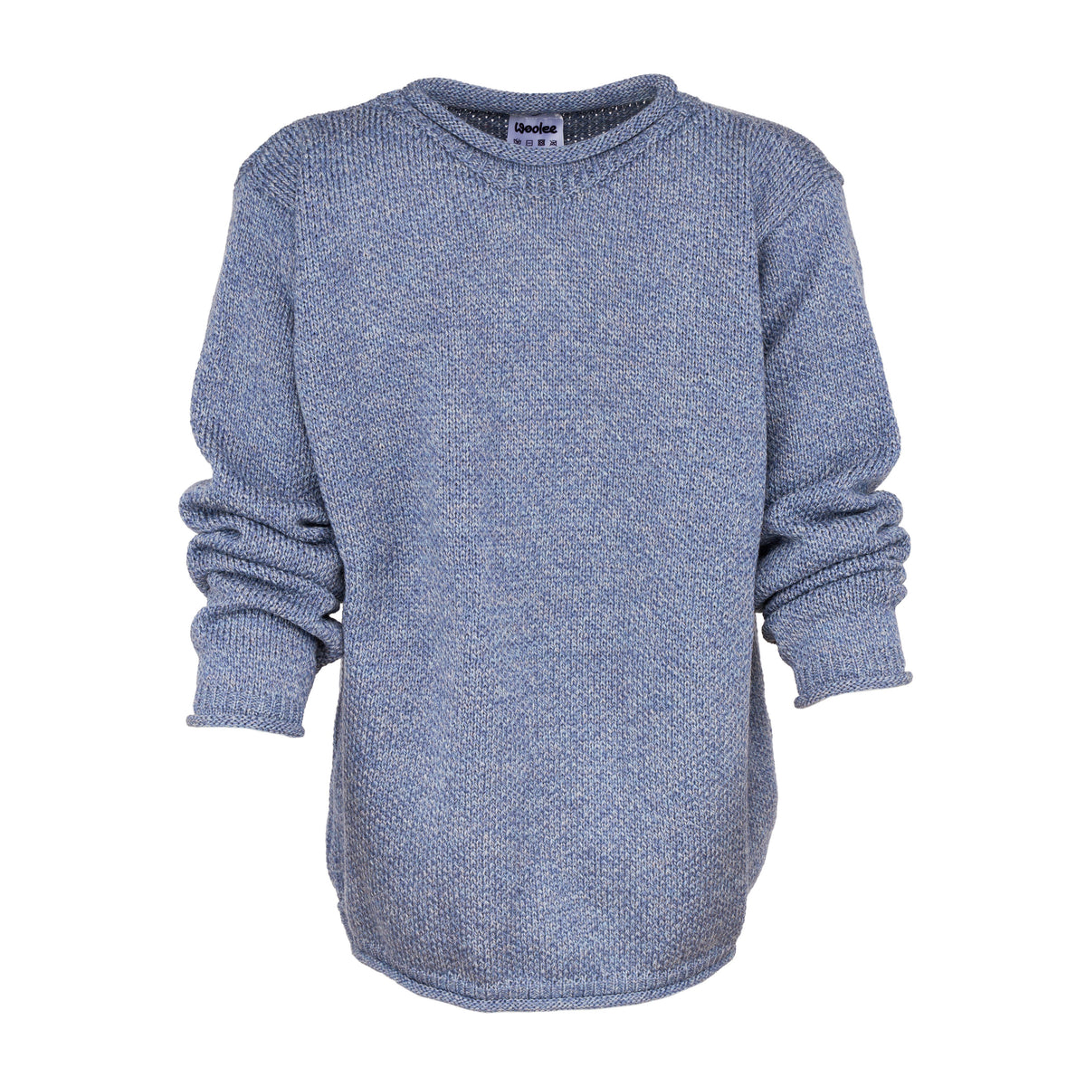 Herr merinoullpullover blå