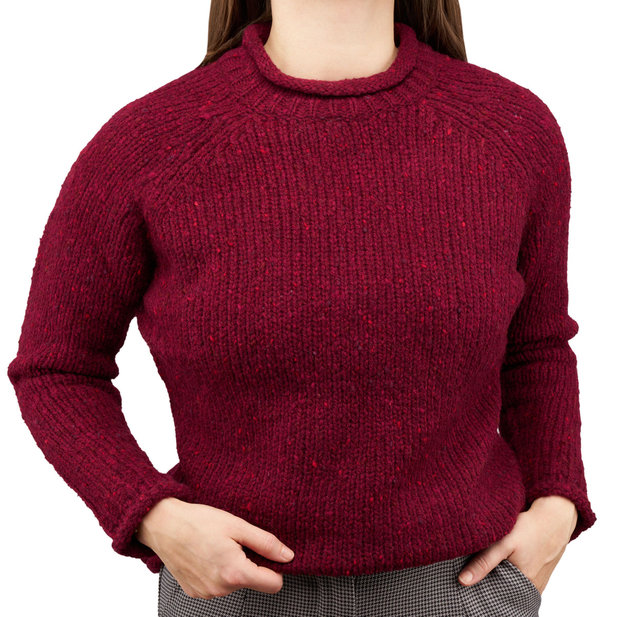 Damullpullover röd