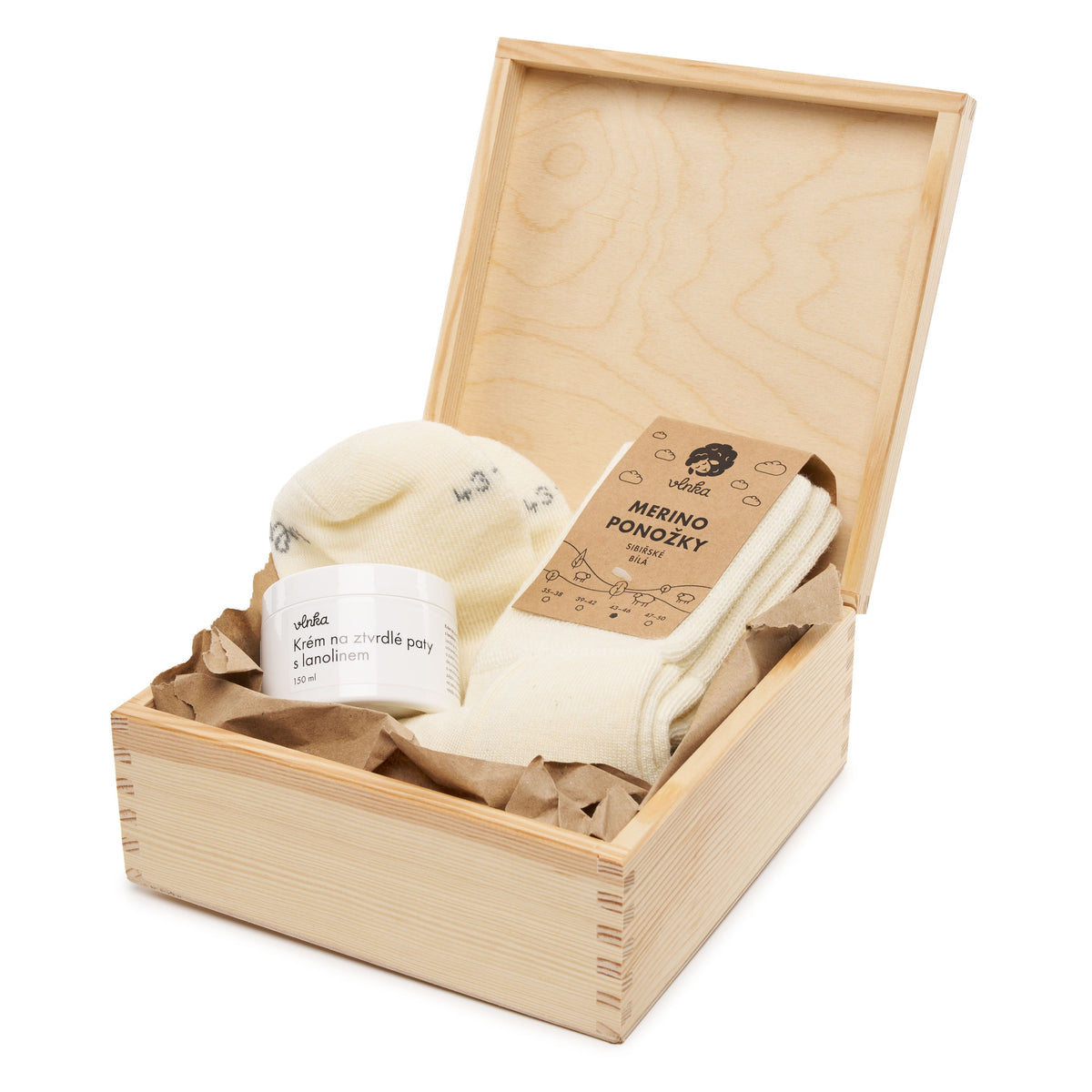 Presentkit i trälåda för fotvård