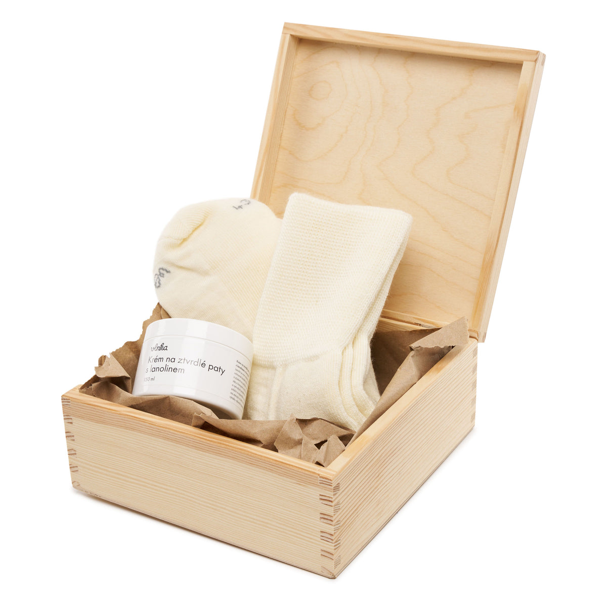 Presentkit i trälåda för fotvård