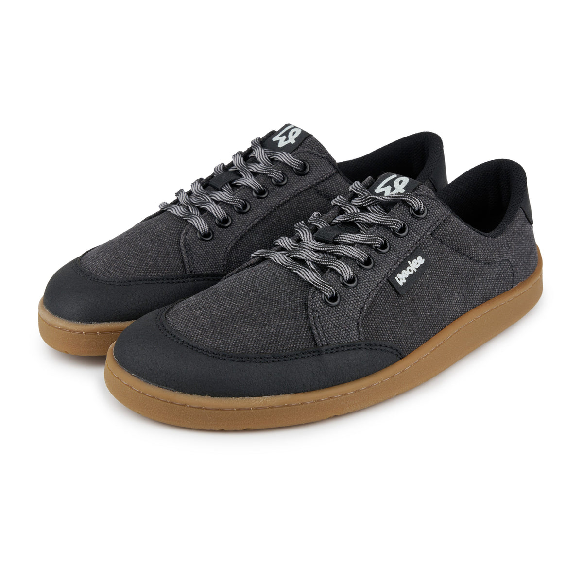 Herr barfota textil sneakers Oxy svart