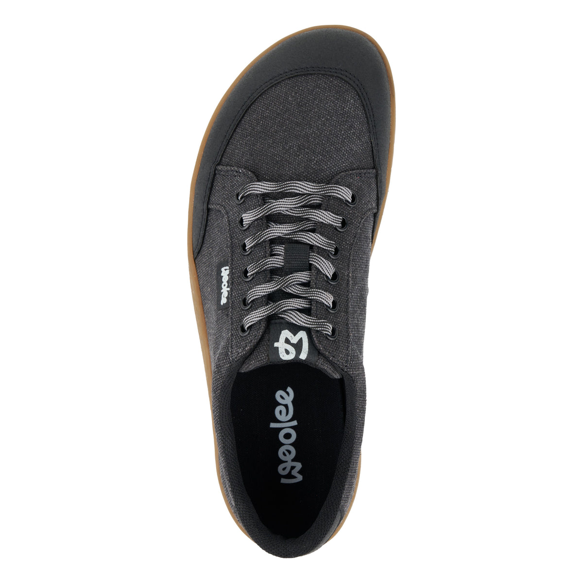 Herr barfota textil sneakers Oxy svart