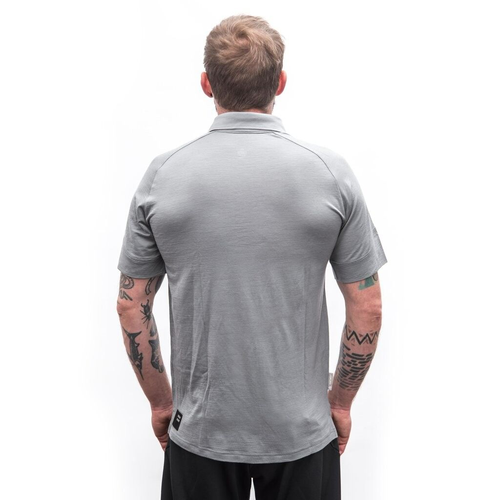 Herr pikétröja Sensor Merino Active POLO grå