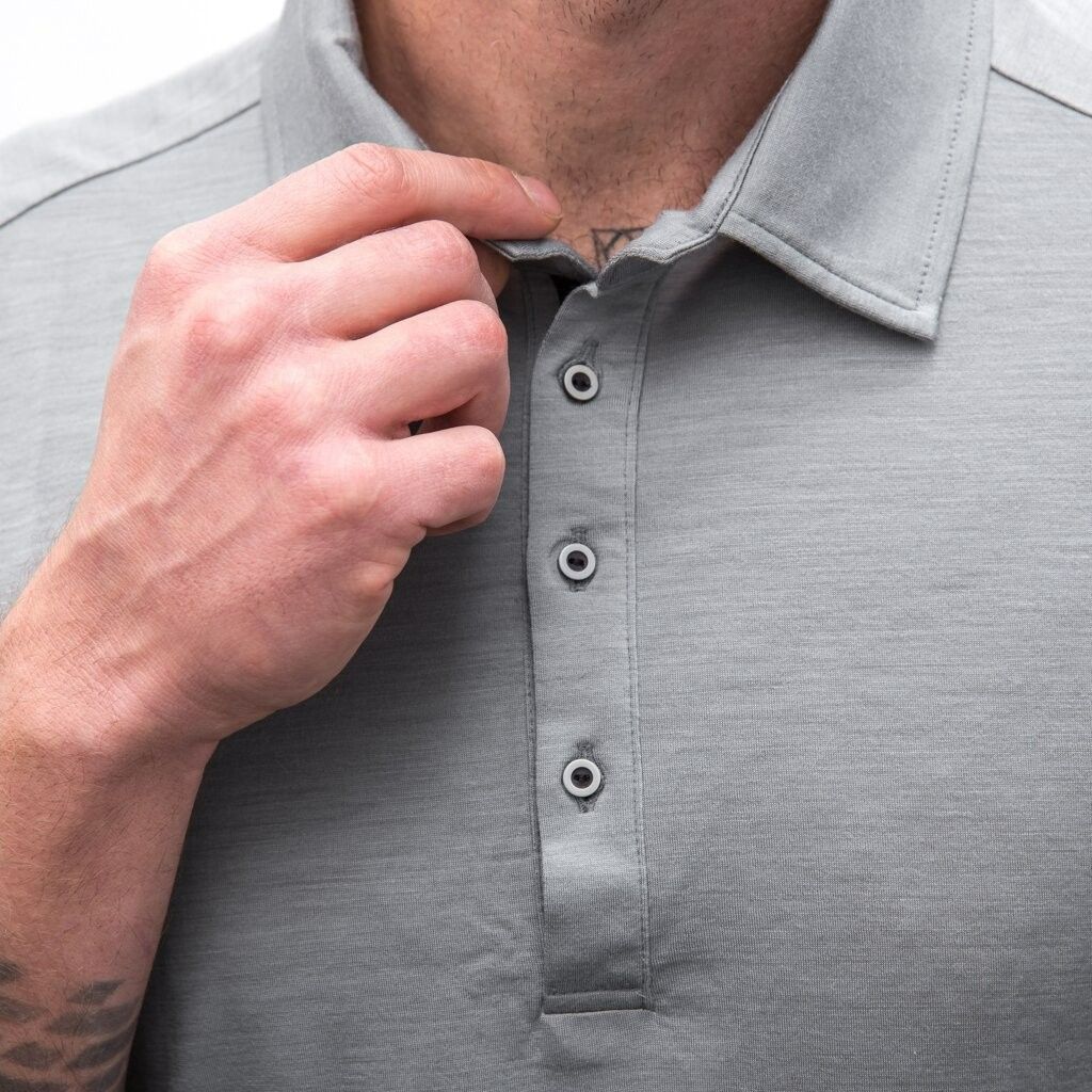 Herr pikétröja Sensor Merino Active POLO grå