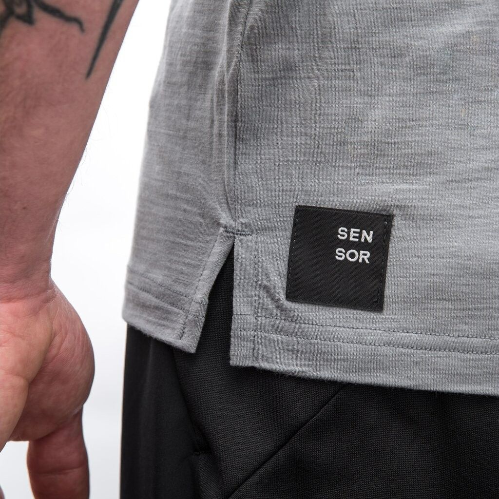 Herr pikétröja Sensor Merino Active POLO grå