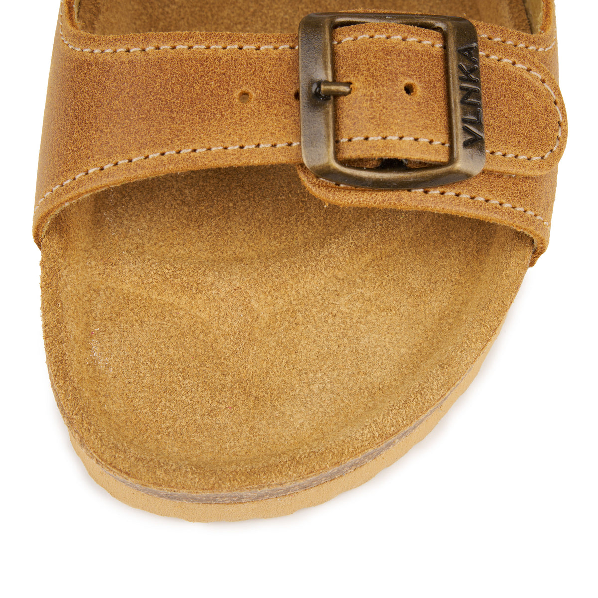 Dam kork anatomiska slip-in-tofflor Linda beige