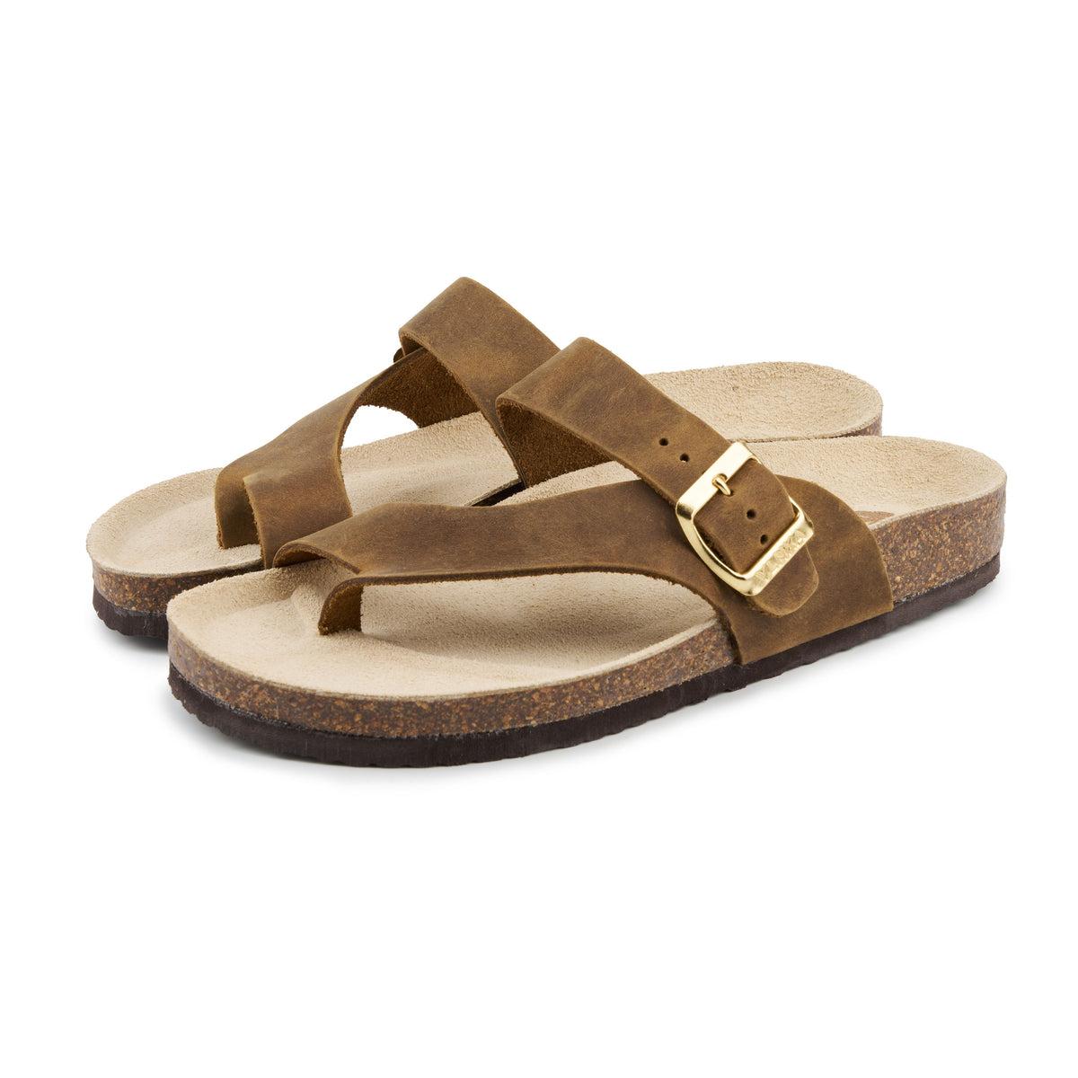 Dam kork anatomiska slip-in-tofflor Vanda brun