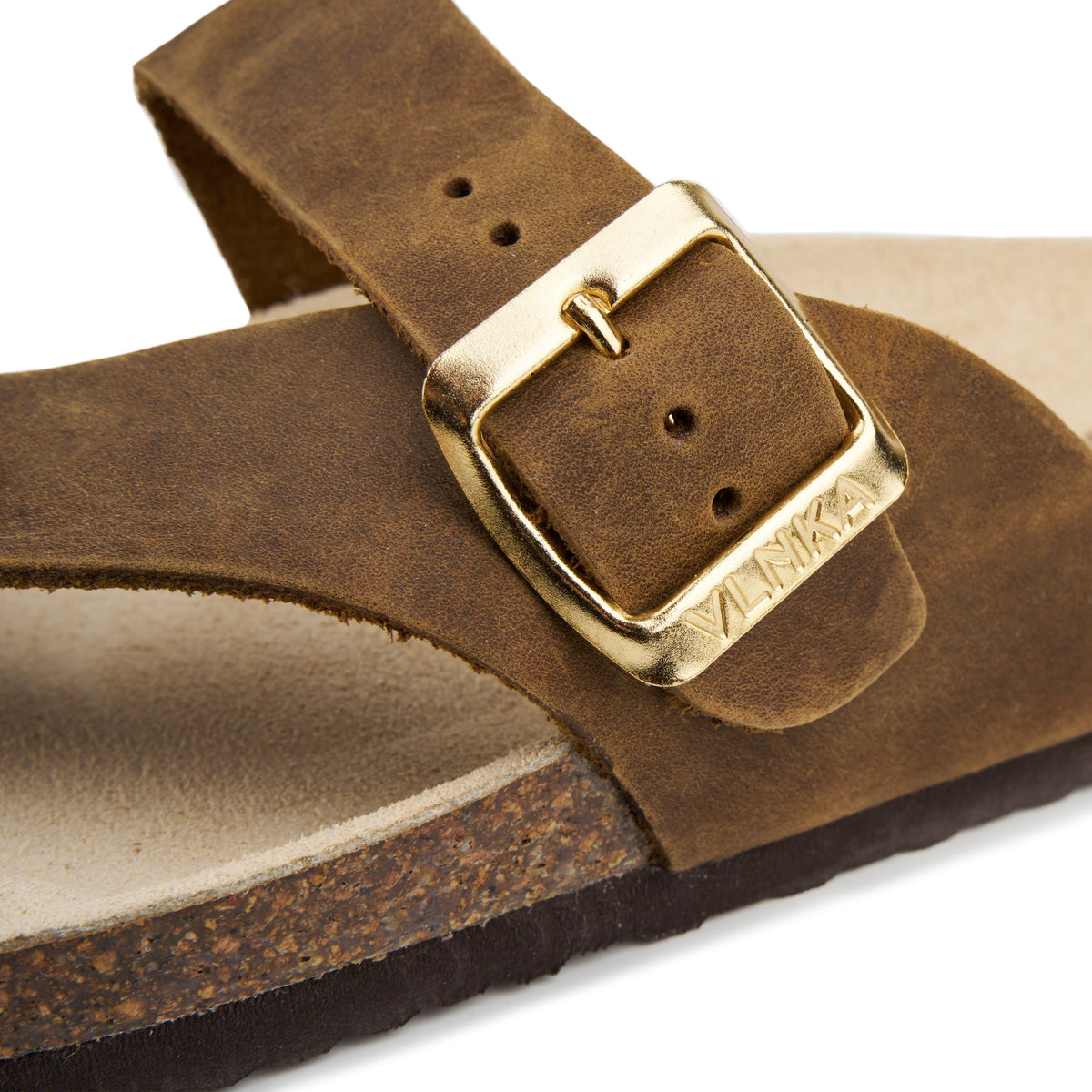 Dam kork anatomiska slip-in-tofflor Vanda brun