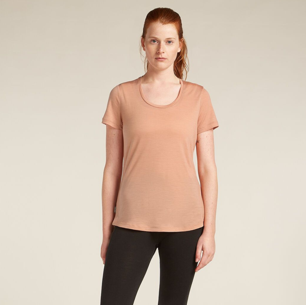 Dam-t-shirt Merino Blend 125 Cool-Lite Sphere SS Scoop Tee Icebreaker desert sand
