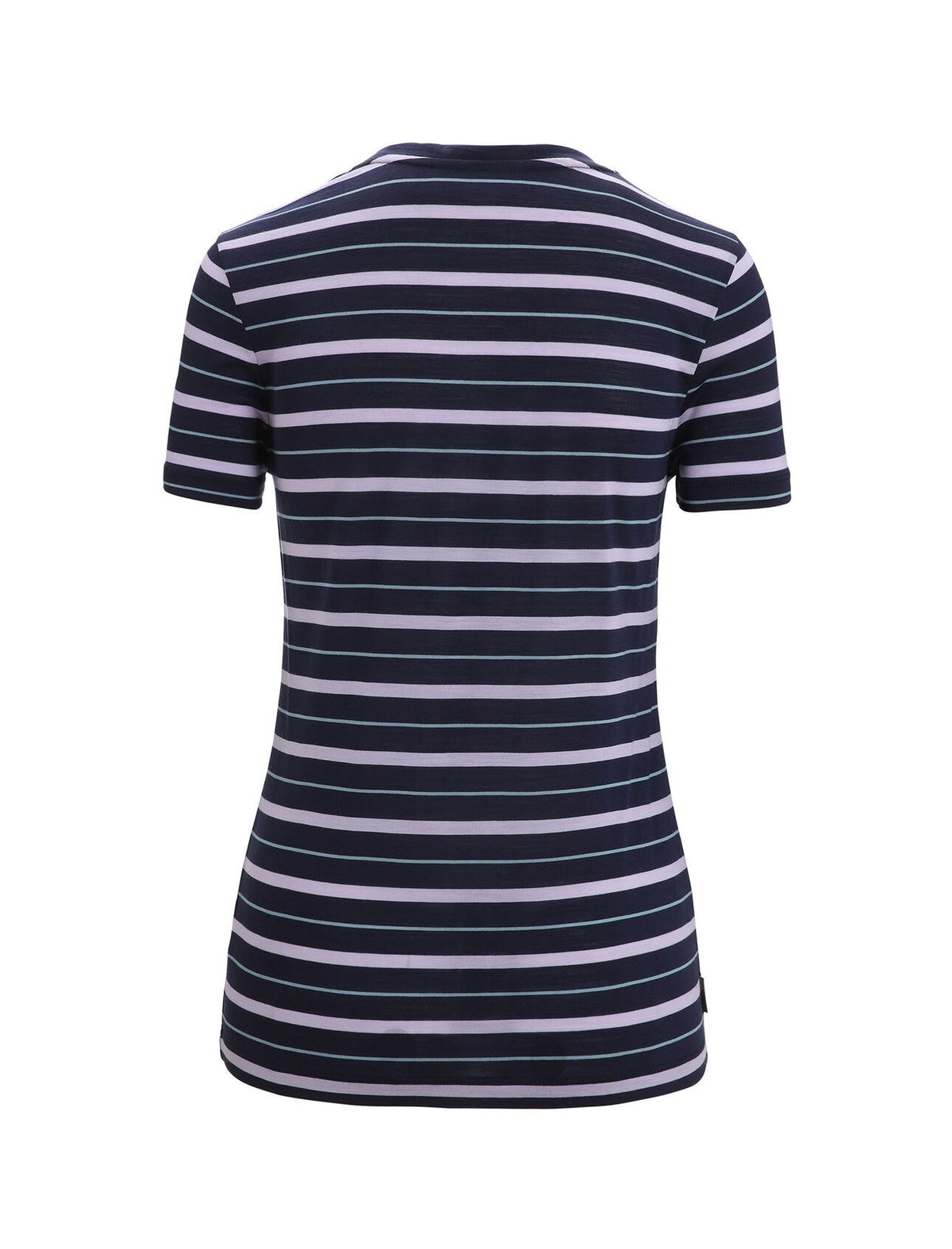 Dam-T-shirt merinoullsblandning Wave SS Tee rand Icebreaker midnattsblå