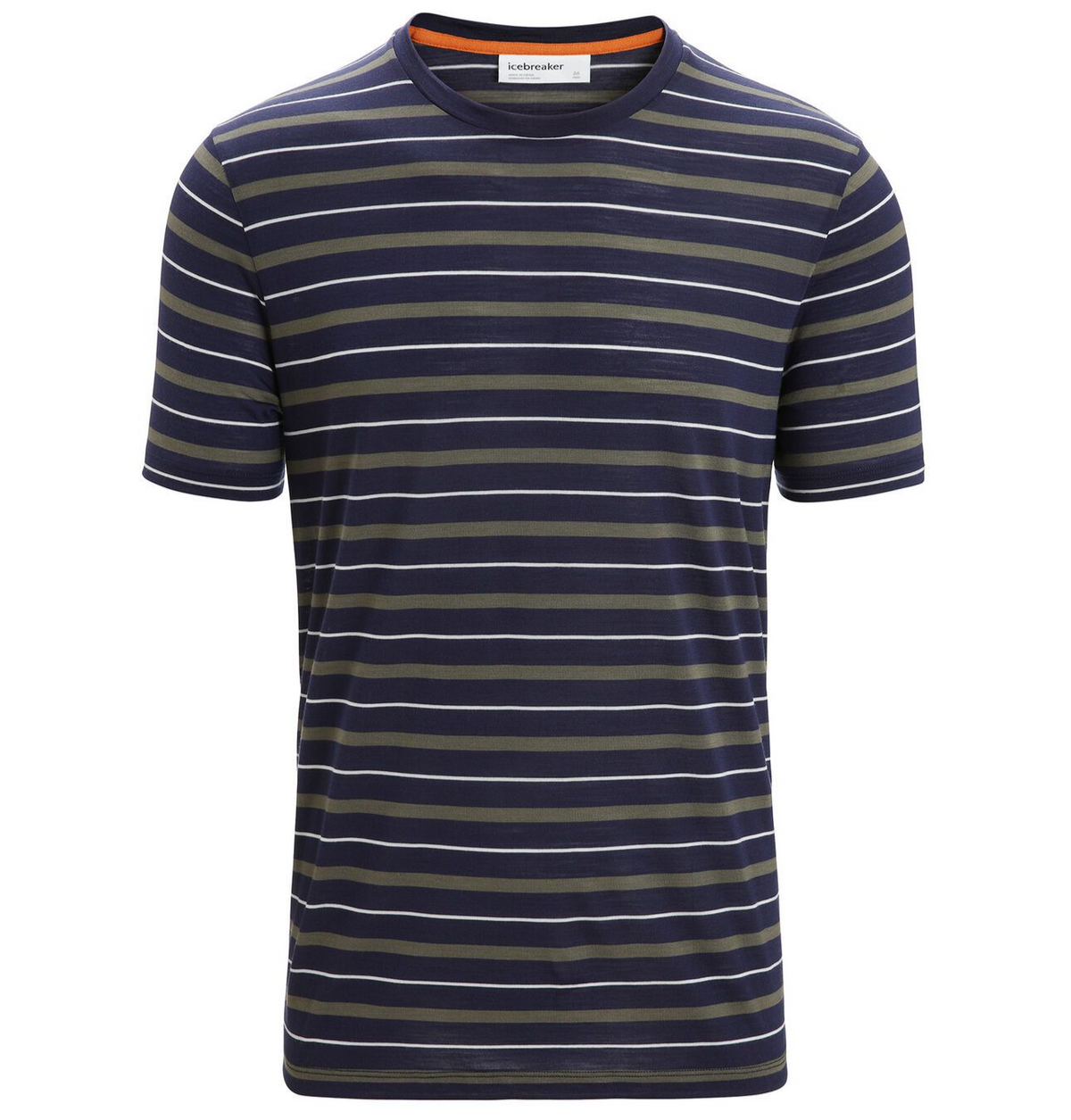 Herr-t-shirt Merino Blend Wave SS Tee rand Icebreaker loden