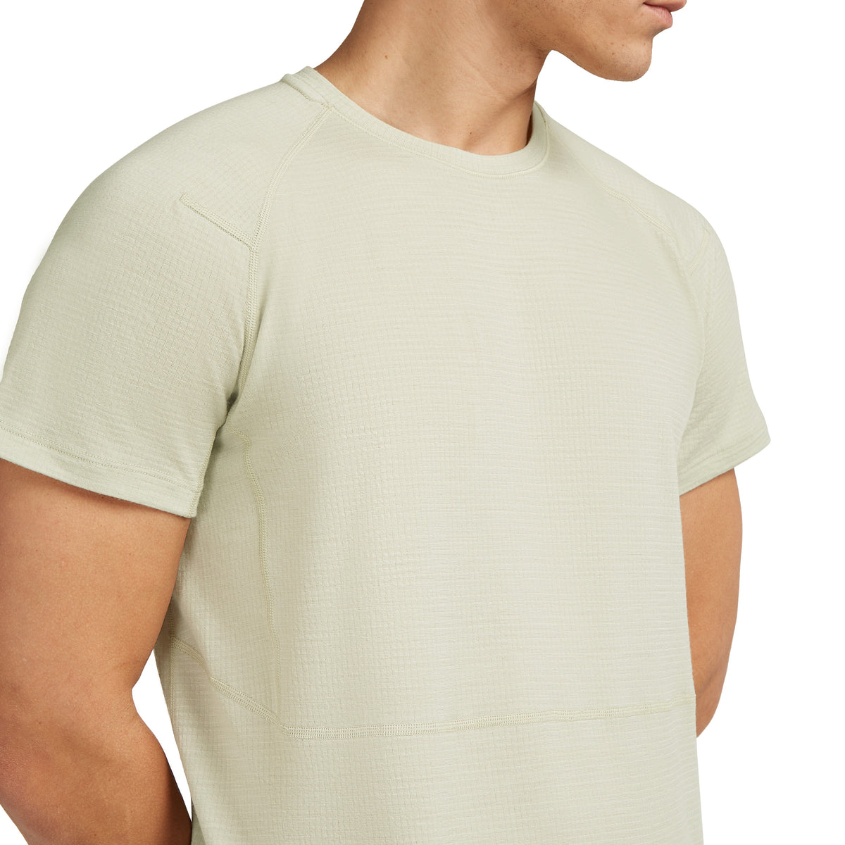 Herr T-shirt Merino 200 Waffle Elevation SS Tee Icebreaker aschen