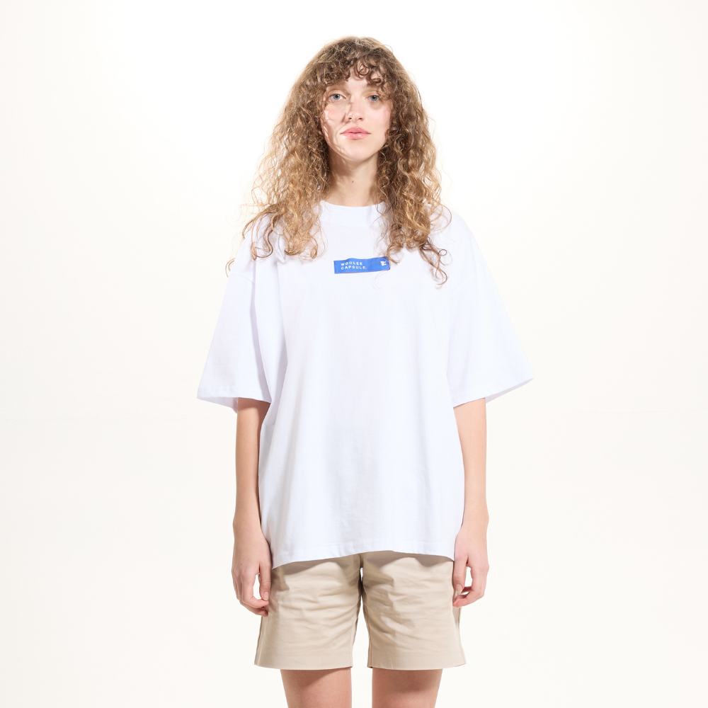 T-shirt av ekologisk bomull Woolee Capsule vit