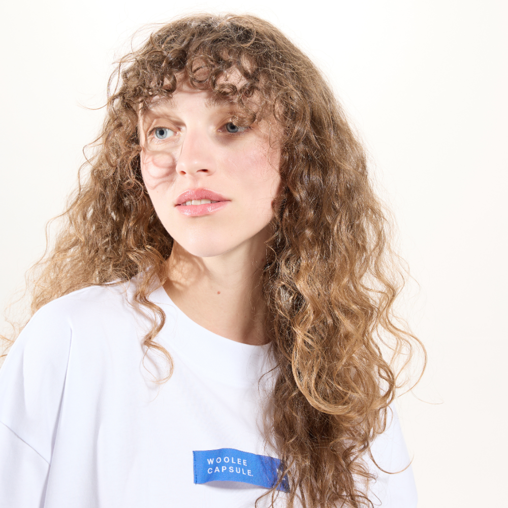 T-shirt av ekologisk bomull Woolee Capsule vit
